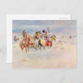 Crees Meeting Traders, 1896 by Charles Marion Russ ポストカード (正面/裏面)