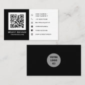 Créez votre propre carte de visite à code QR 名刺 (正面/裏面)