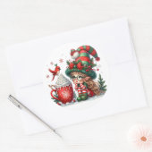 Créez votre propre Sticker rond classique d'elfe ラウンドシール (封筒)