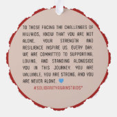 Crefting Change: Fight 救済 AIDS Day認識度 オーナメントカード (裏面)