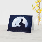 CREGGANの白のノウサギ カード (黄色い花)