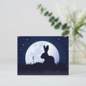 CREGGANの白のノウサギ ポストカード (スタンド正面)