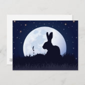 CREGGANの白のノウサギ ポストカード (正面/裏面)