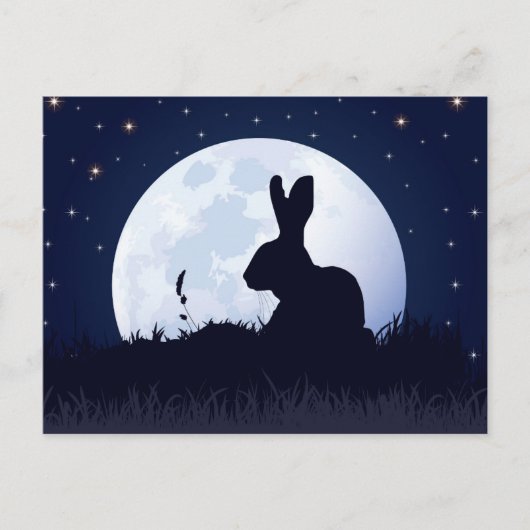 CREGGANの白のノウサギ ポストカード (正面)