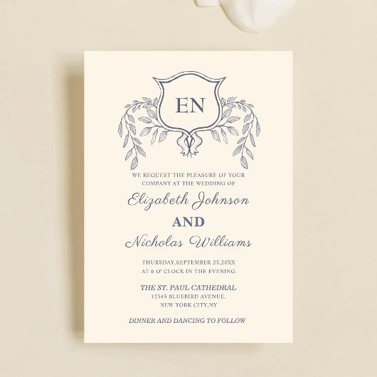 cremeクラシック結婚式招待状ukテンプレート 招待状