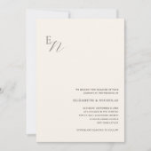 cremeデジシンプルタル結婚式招待状テンプレート 招待状 (正面)