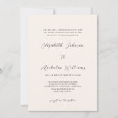 cremeデジユニークタル結婚式招待状テンプレート 招待状 (正面)