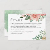 Cremeバラモダンのエンク結婚ロージャ詳細カード エンクロージャーカード (正面/裏面)