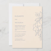cremeフローラデジタルテンプレート結婚式招待状 招待状 (正面)