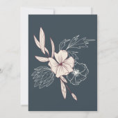 Cremeモダンフローラバーチャル赤ちゃんシャワー招待状 (裏面)