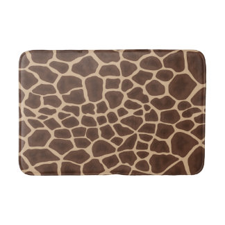 Creme Braune Giraffe Flecken Druck バスマット