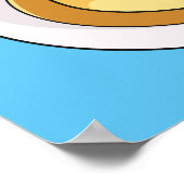 Creme caramel cartoon illustration ポスター (角)