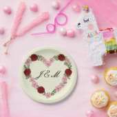 crème mariage champêtre ペーパープレート (パーティー)