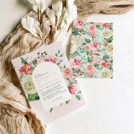 Crème & Rose | ロマンティックな春の花 ウェディング 招待状