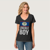 Creole Boy Belize Pride Belizean Flag Culture Afro Tシャツ (正面フル)