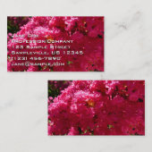 Crepe Myrtle Tree Magenta Floral 名刺 (正面/裏面)