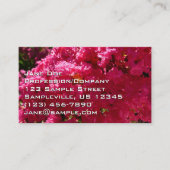 Crepe Myrtle Tree Magenta Floral 名刺 (正面)