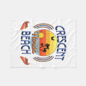 Crescent Beach, California フリースブランケット (正面(横))