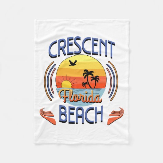 Crescent Beach, California フリースブランケット (正面)