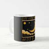 Crescent Moon Celestial Design Mug コーヒーマグカップ (正面左)