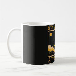 Crescent Moon Celestial Design Mug コーヒーマグカップ
