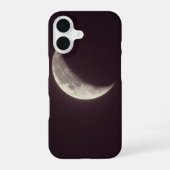 Crescent Moon Dark Minimal Phone Case iPhone 16ケース (裏面)