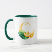 Crescent Moon Gold Pot St. Patrick's Day Mug マグカップ (左)