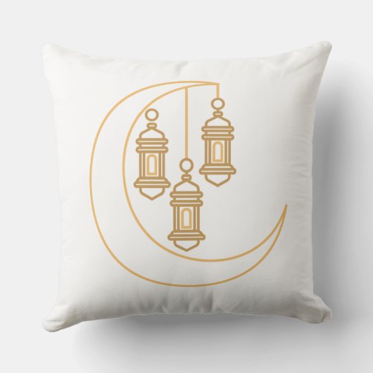 Crescent Moon Lantern Pillow クッション (裏面)