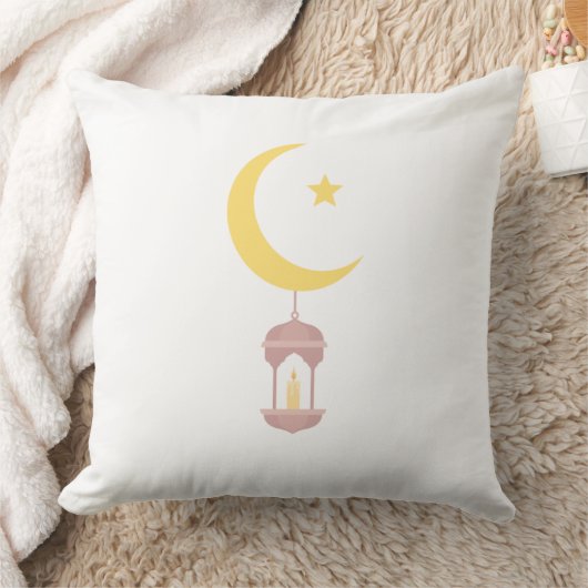 Crescent Moon & Lantern Pillow クッション (ブランケット)