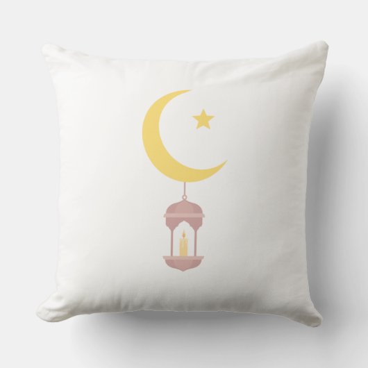 Crescent Moon & Lantern Pillow クッション (正面)