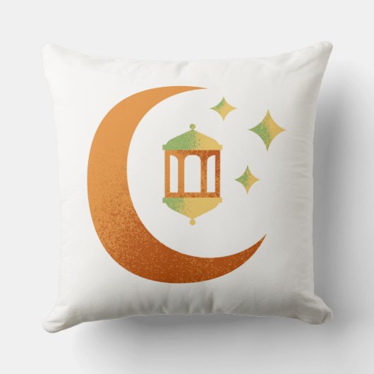 Crescent Moon & Lantern Pillow  クッション (裏面)