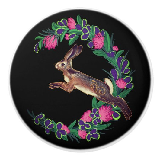 Crescent Moon March Hare Ceramic Knob セラミックノブ (正面)