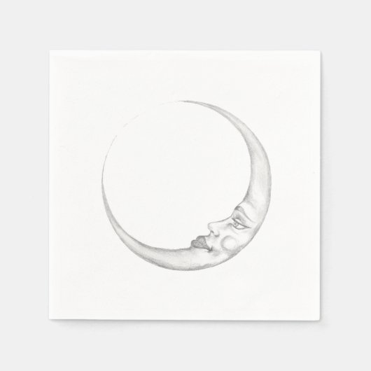 Crescent Moon Paper Napkin スタンダードカクテルナプキン (正面)