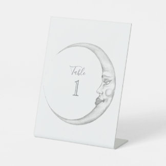 Crescent Moon Table Number Place Card 台座サイン