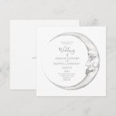 Crescent Moon Wedding Invitation 招待状 (正面/裏面)
