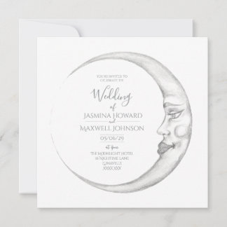 Crescent Moon Wedding Invitation 招待状