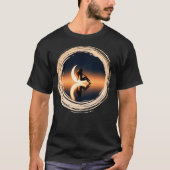 Crescent Moon Woman – Celestial Moonlight Art Shir Tシャツ (正面)