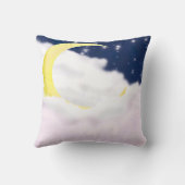 Cresent Moon in Soft Clouds Pillow  クッション (裏面)