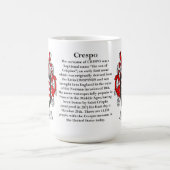 Crespo、起源、意味および頂上 コーヒーマグカップ (中央)