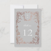 Crestエレガントフローラ結婚のテーブル番号 出欠カード (裏面)