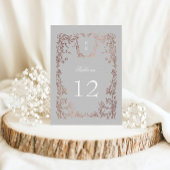 Crestエレガントフローラ結婚のテーブル番号 出欠カード