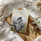 Crestクラシカル日エレガント付金ゴールドの保存 箔招待状