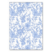 Crest Monogram Blue Floral Script Five テーブルナンバー (裏面)