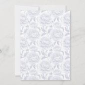 Crest Monogram Dusty Blue QR-code Photos Album サンキューカード (裏面)