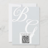 Crest Monogram wedding QR-code photo album  サンキューカード (裏面)