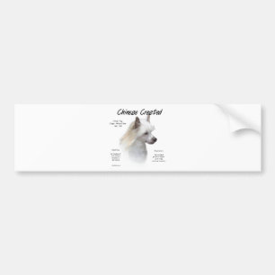 Crested (中国のpowderpuff)履歴デザイン バンパーステッカー