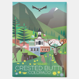 Crested Butte、コロラド州冷蔵庫磁石 マグネット