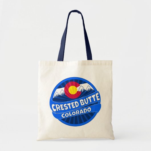 Crested Butte Coloradoマウンテンバーストトートバッグ トートバッグ (正面)