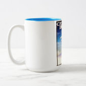 Crested Butte Colorado旅行ポスター ツートーンマグカップ (左)