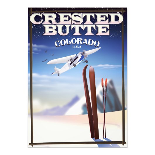 Crested Butte Colorado旅行ポスター フォトプリント (正面)